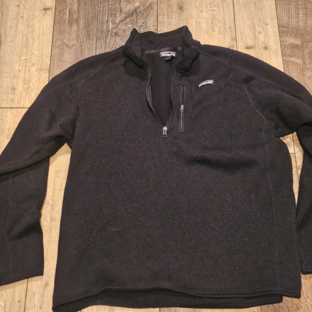 Patagonia Men's Black Zip-Up Sweater